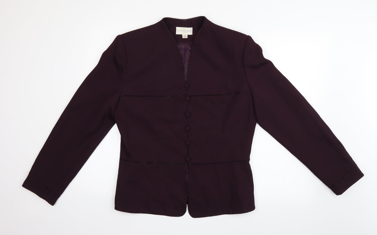 Preston & York Womens Purple   Gilet Blazer Size 10