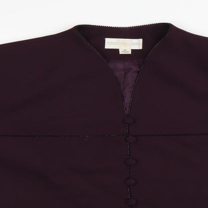 Preston & York Womens Purple   Gilet Blazer Size 10