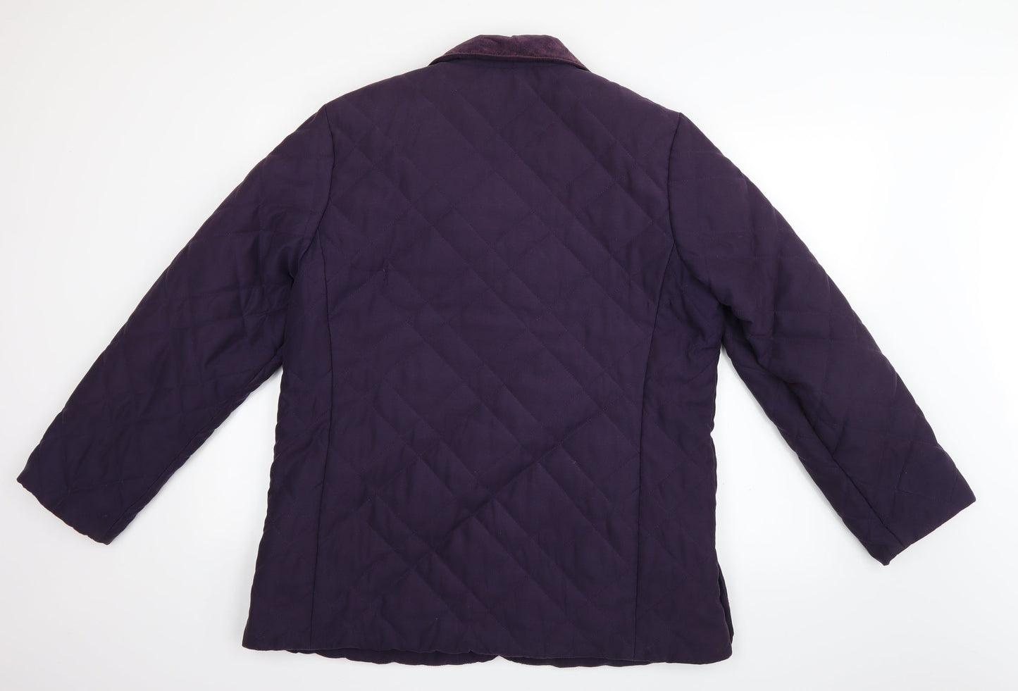 Womens UK Size M Marks and Spencer Purple Quilted Coat
