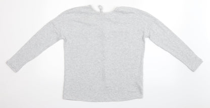 Womens UK Size 8 Topshop Grey Basic Blouse