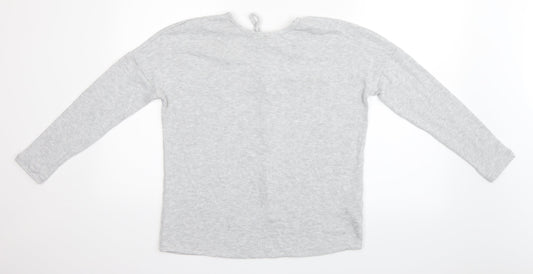 Womens UK Size 8 Topshop Grey Basic Blouse
