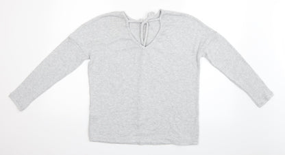 Womens UK Size 8 Topshop Grey Basic Blouse