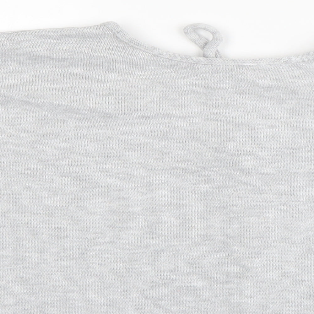 Womens UK Size 8 Topshop Grey Basic Blouse