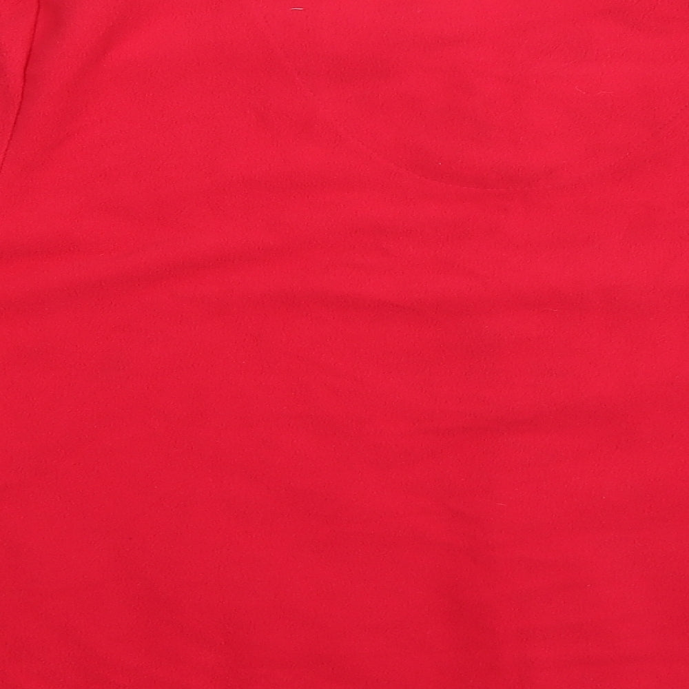 Primark Womens Red Solid  Top Pyjama Set Size M