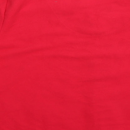 Primark Womens Red Solid  Top Pyjama Set Size M