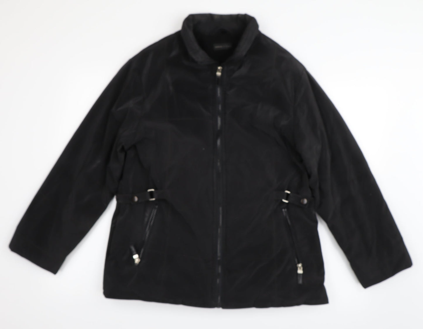 interval Womens Black   Biker Coat Size 12