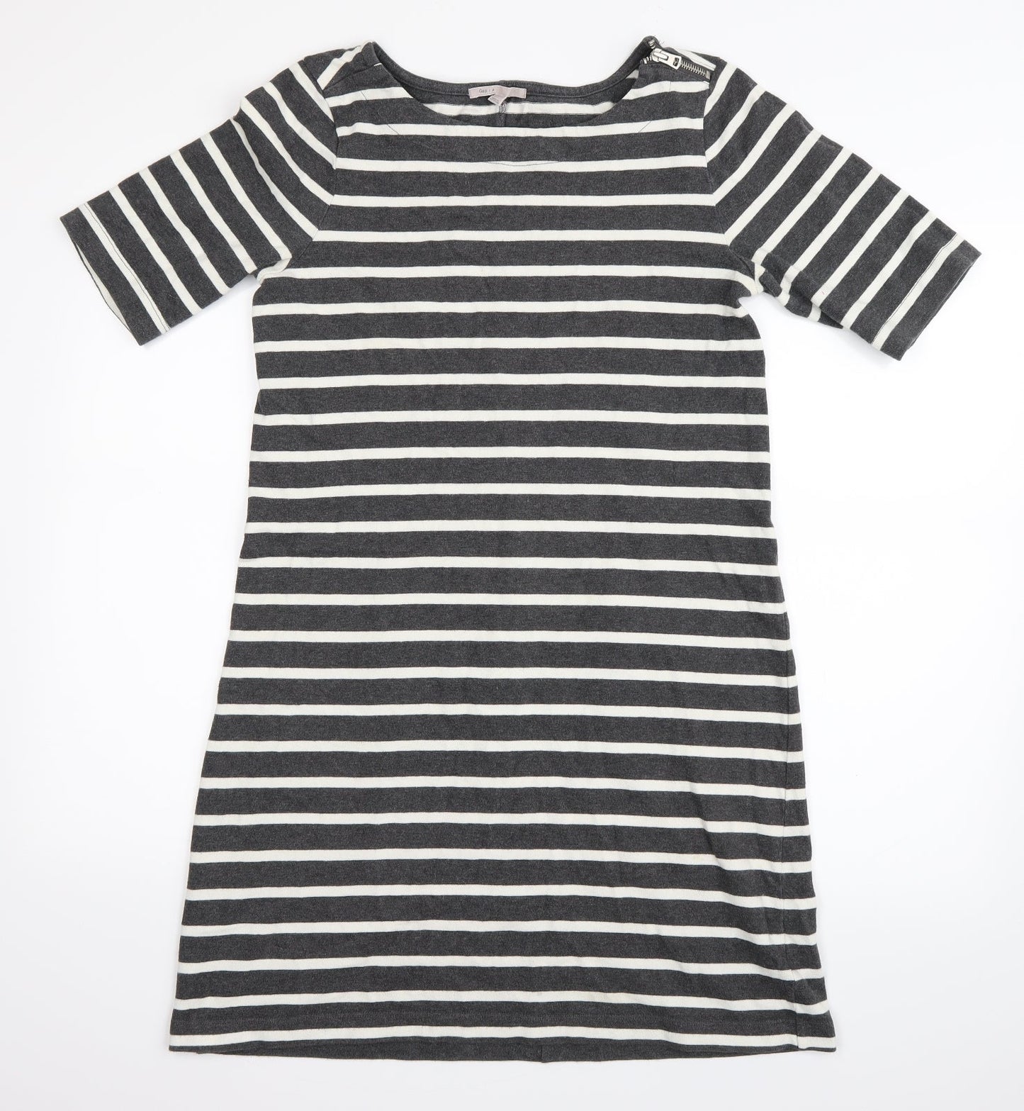 Gap Womens Grey Striped  T-Shirt Dress  Size M