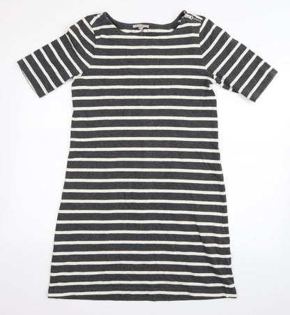 Gap Womens Grey Striped  T-Shirt Dress  Size M