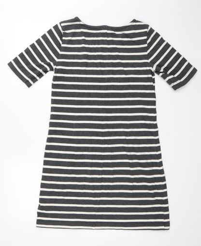 Gap Womens Grey Striped  T-Shirt Dress  Size M