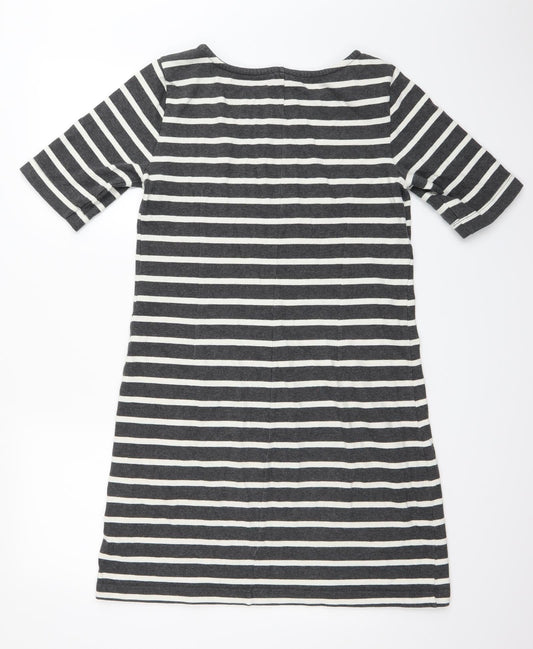 Gap Womens Grey Striped  T-Shirt Dress  Size M