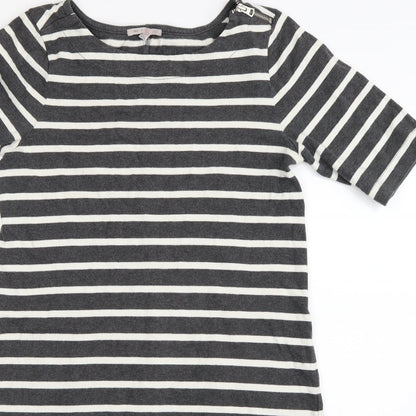 Gap Womens Grey Striped  T-Shirt Dress  Size M