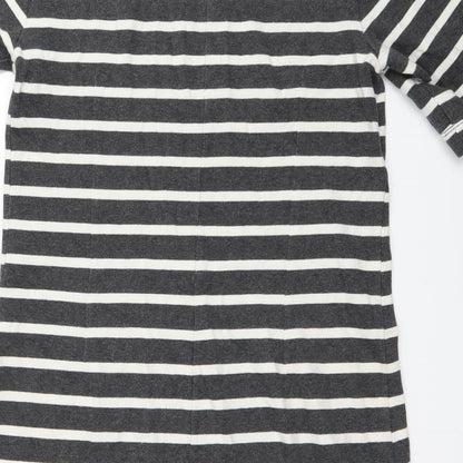 Gap Womens Grey Striped  T-Shirt Dress  Size M