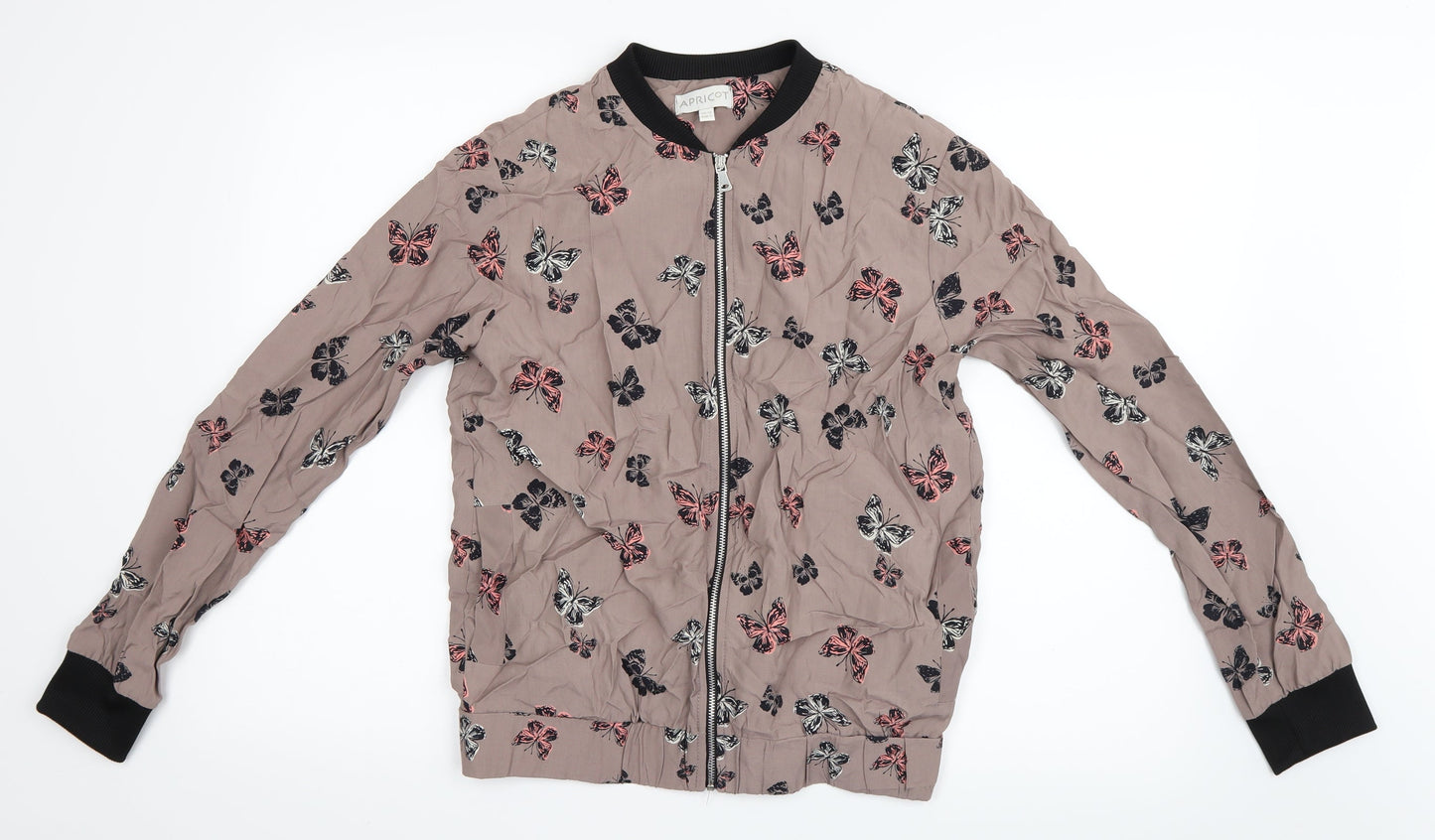 Apricot Womens Brown Animal Print  Jacket  Size 10  - Butterflies