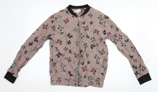 Apricot Womens Brown Animal Print  Jacket  Size 10  - Butterflies