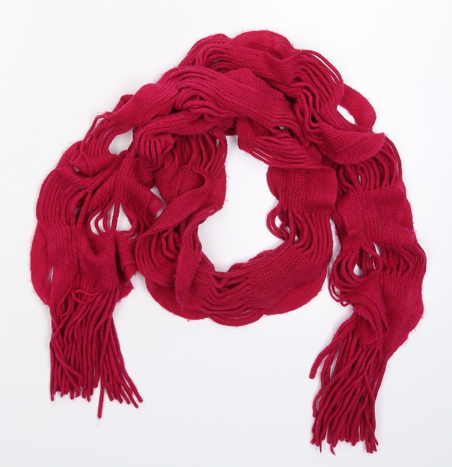 Preworn Womens Pink  Knit  Scarf