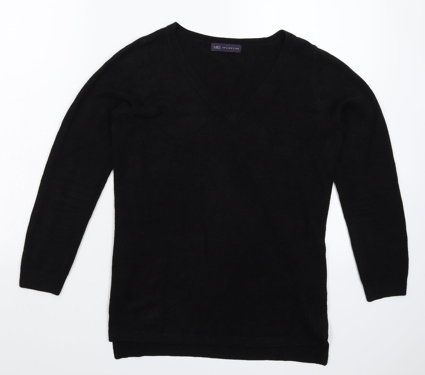 Marks and Spencer Girls Black  Knit Pullover Jumper Size 8 Years