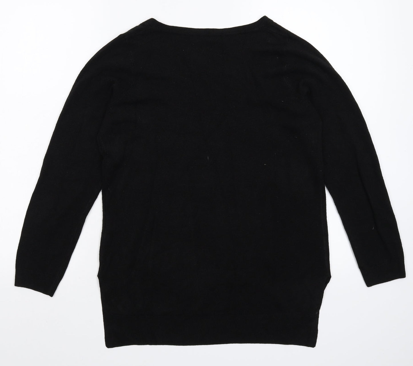 Marks and Spencer Girls Black  Knit Pullover Jumper Size 8 Years