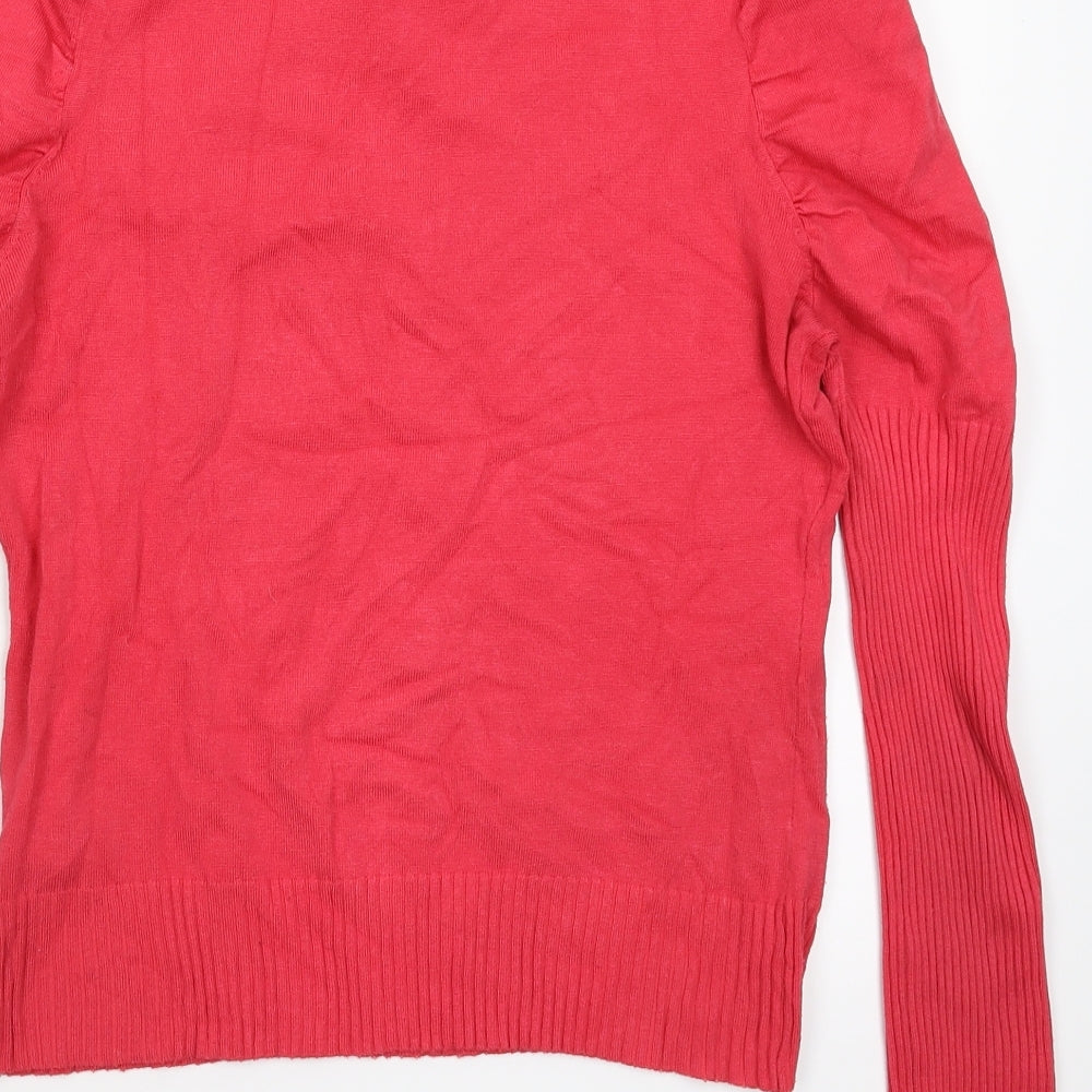 Soaked in Luxury Womens Pink  Knit Pullover Jumper Size S