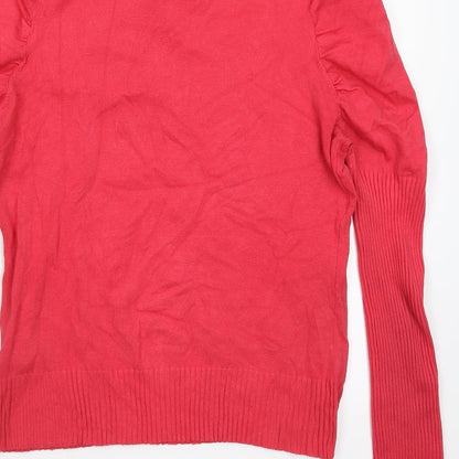 Soaked in Luxury Womens Pink  Knit Pullover Jumper Size S