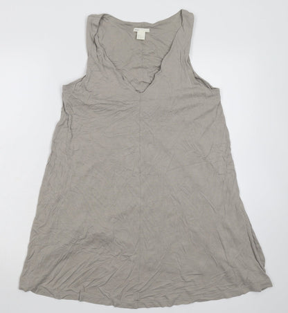 Womens UK Size S H&M Grey Basic Tank