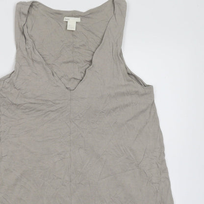 Womens UK Size S H&M Grey Basic Tank