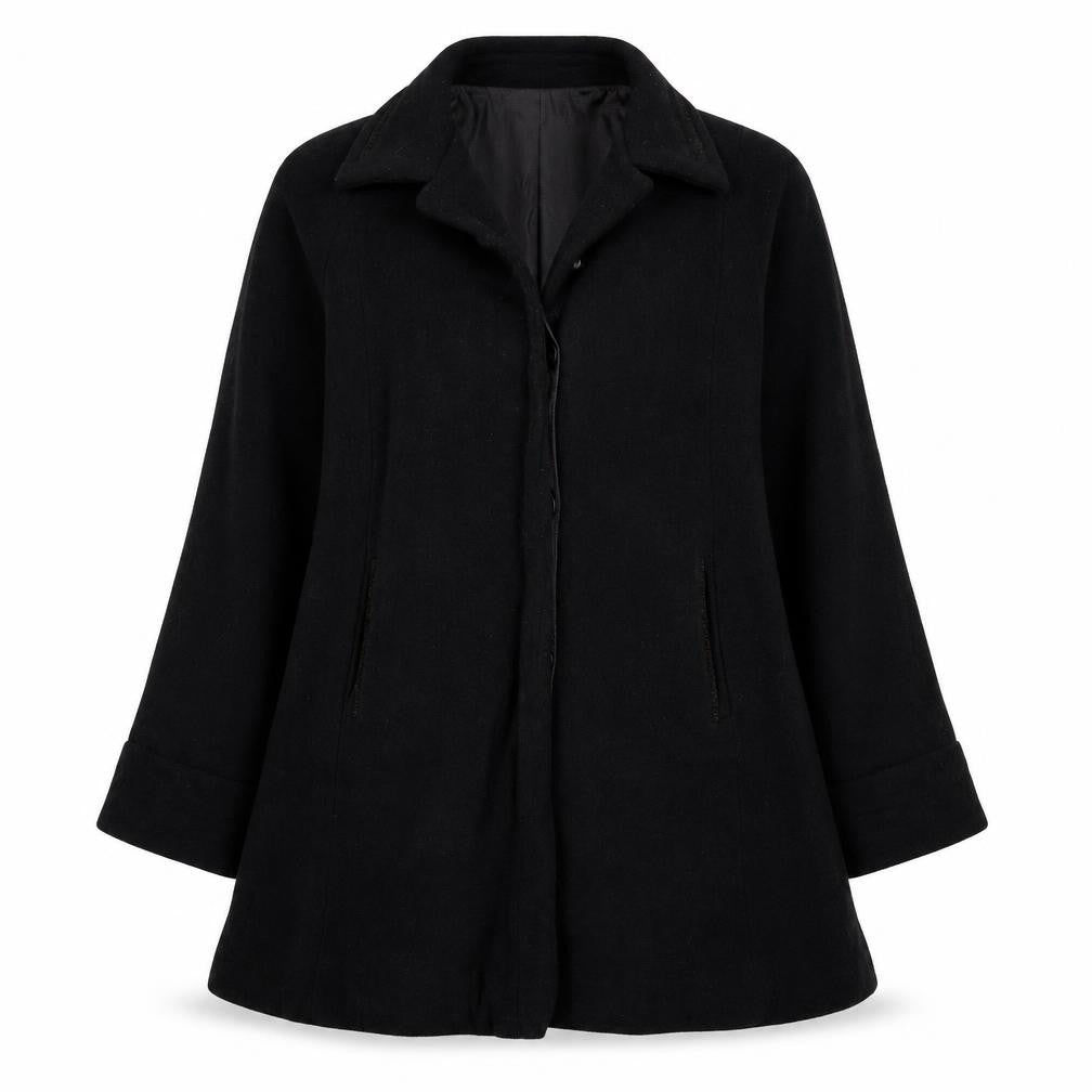 Womens UK Size M Cloud Nine Black Overcoat