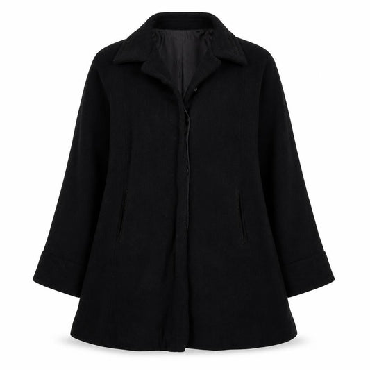 Womens UK Size M Cloud Nine Black Overcoat