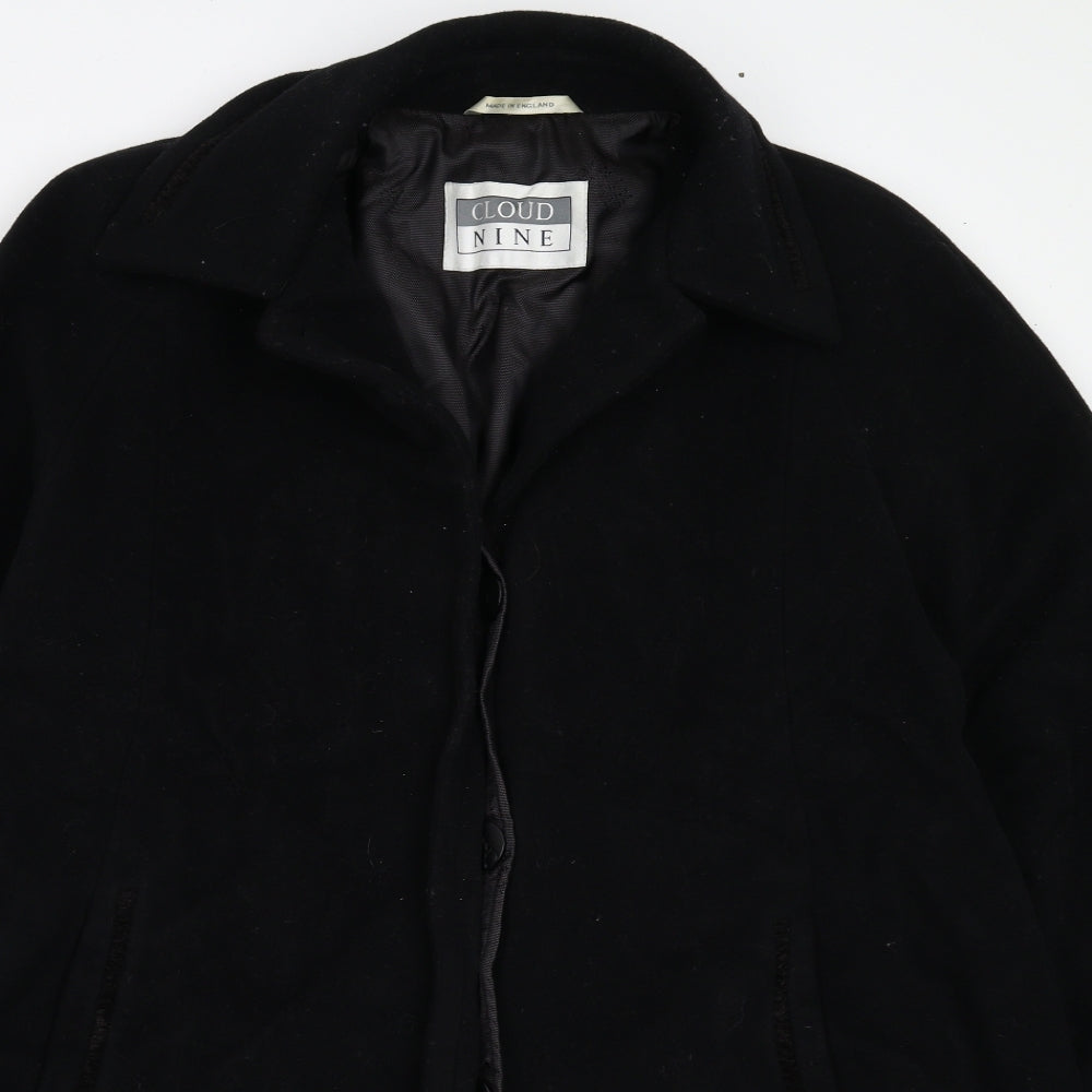 Womens UK Size M Cloud Nine Black Overcoat