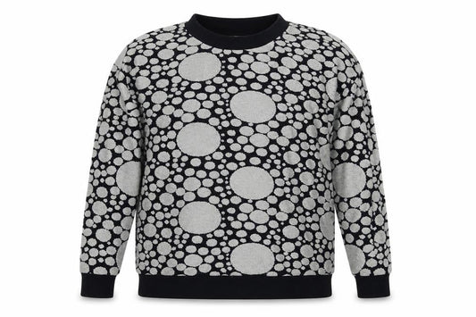 Bon a parte Womens Blue Polka Dot  Pullover Sweatshirt Size M