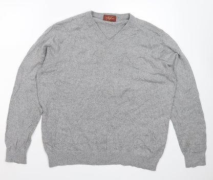 Marks and Spencer Mens Grey  Knit Pullover Jumper Size L