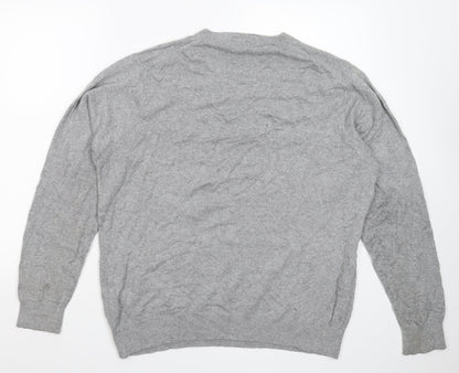 Marks and Spencer Mens Grey  Knit Pullover Jumper Size L