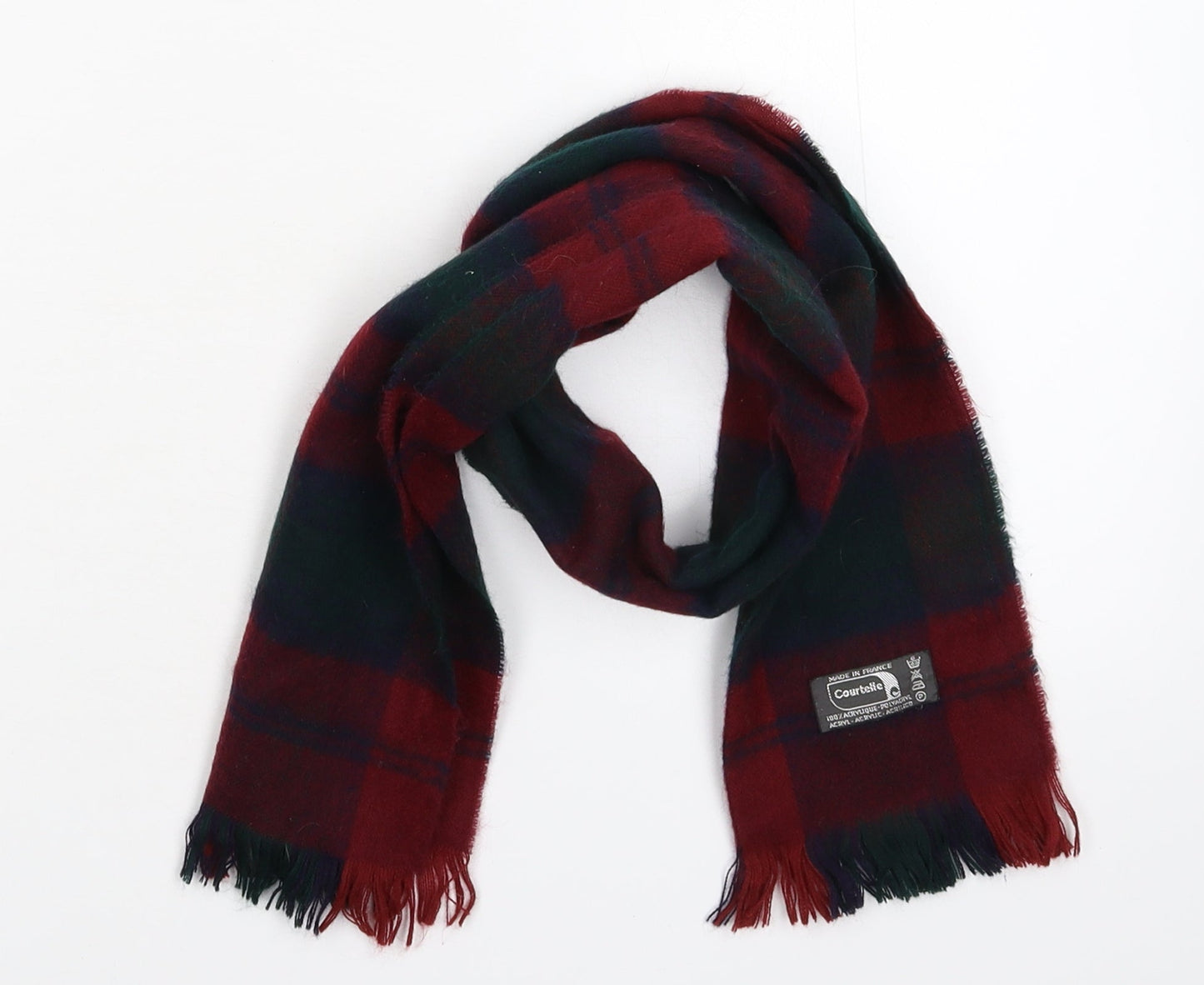 Courtelle Unisex Multicoloured Geometric Knit Scarf  One Size