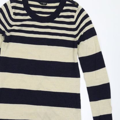 Club Monaco Womens Multicoloured Striped Knit Jumper Dress  Size S