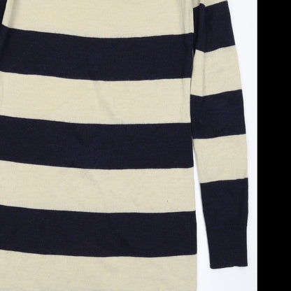 Club Monaco Womens Multicoloured Striped Knit Jumper Dress  Size S