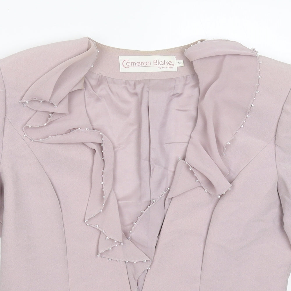 Cameron Blake Womens Pink   Jacket Blazer Size 10