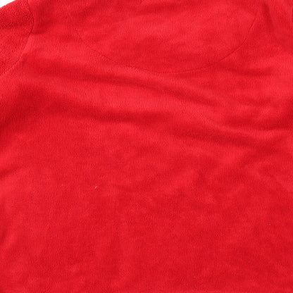 Preworn Womens Red Solid  Capri Pyjama Top Size M  - christmas
