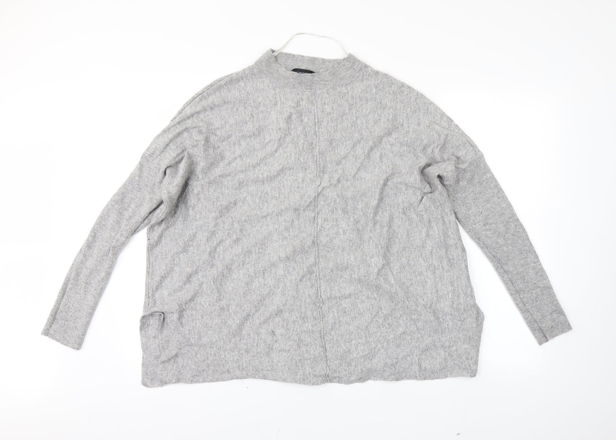 Additional front view of Atmosphere women’s grey tunic jumper, size XL