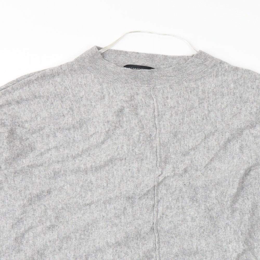 Close-up detail of Atmosphere women’s grey tunic jumper, size XL
