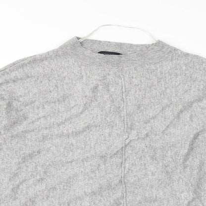 Close-up detail of Atmosphere women’s grey tunic jumper, size XL