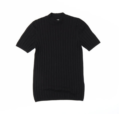 Womens UK Size M ASOS Black Tunic T-Shirt