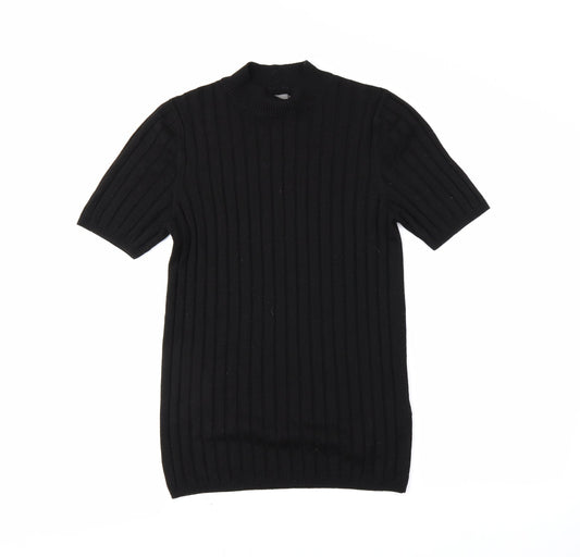 Womens UK Size M ASOS Black Tunic T-Shirt