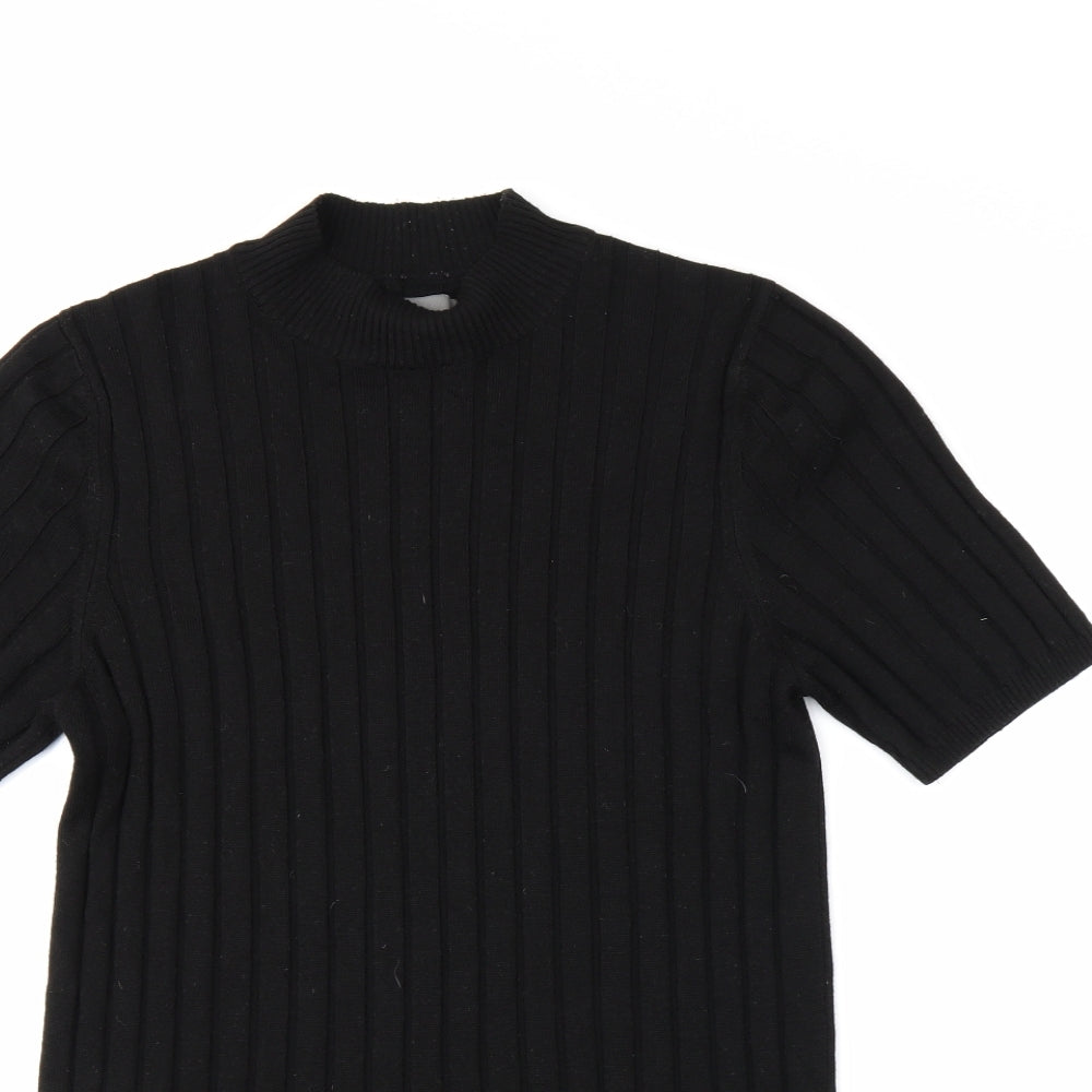 Womens UK Size M ASOS Black Tunic T-Shirt