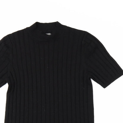 Womens UK Size M ASOS Black Tunic T-Shirt