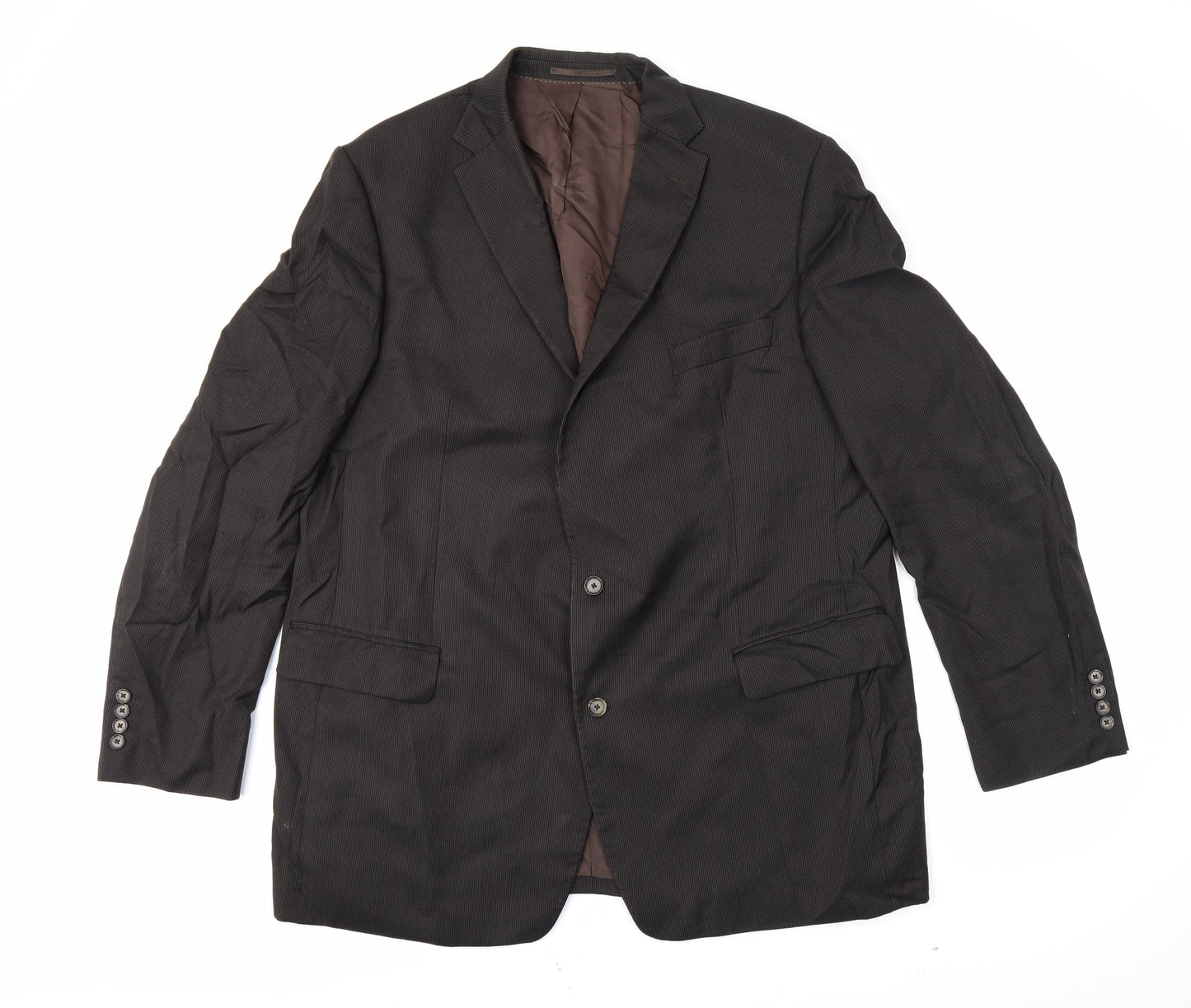 aherne Mens Black Striped  Jacket Blazer Size XL