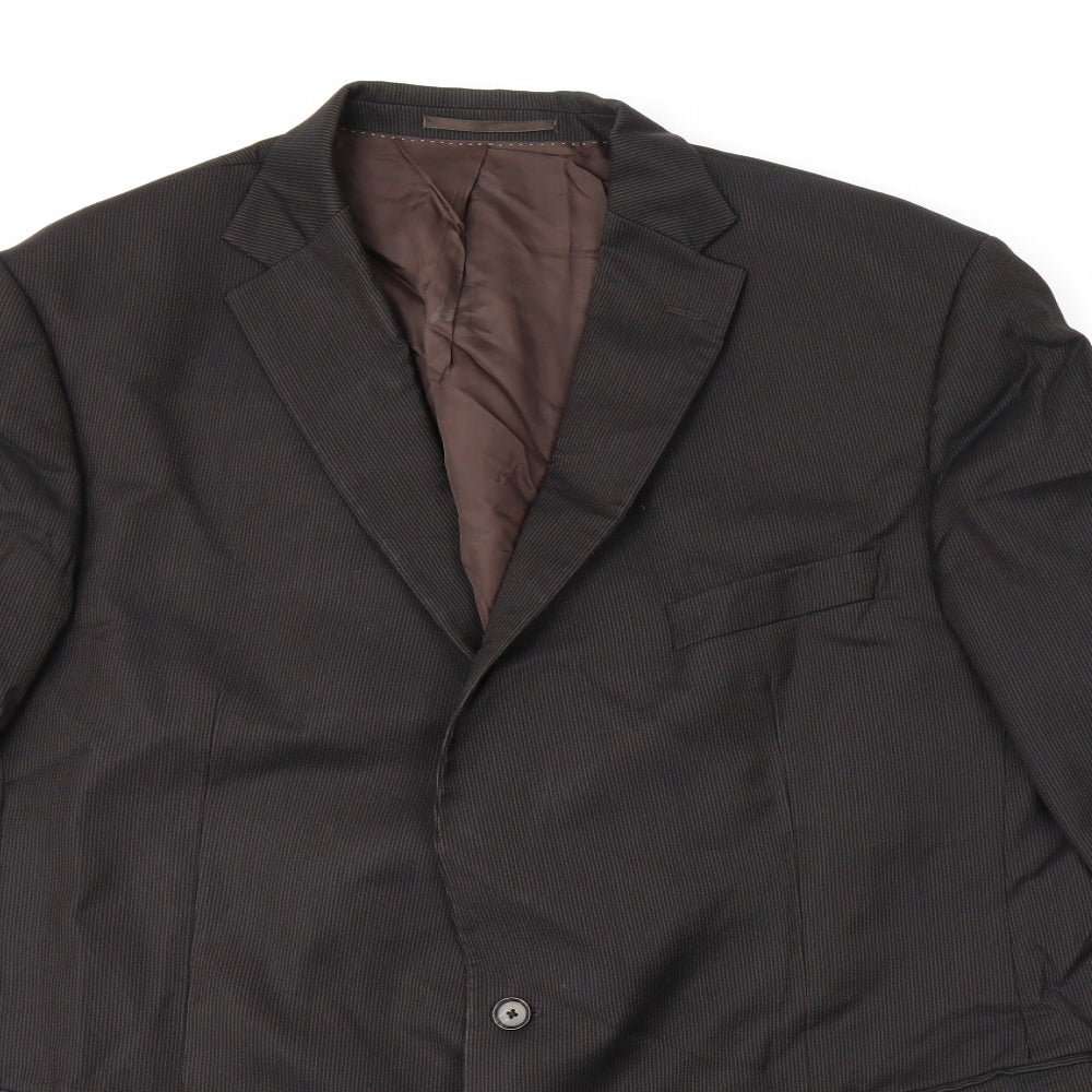 aherne Mens Black Striped  Jacket Blazer Size XL