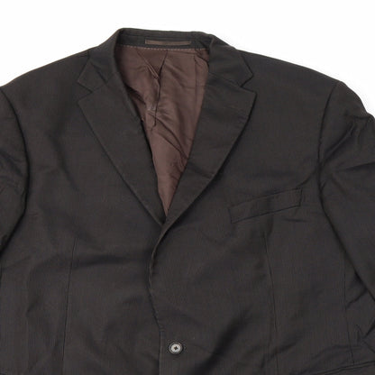 aherne Mens Black Striped  Jacket Blazer Size XL