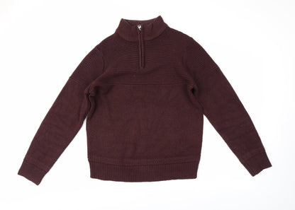 Fabric 8 Mens Brown   Henley Jumper Size M