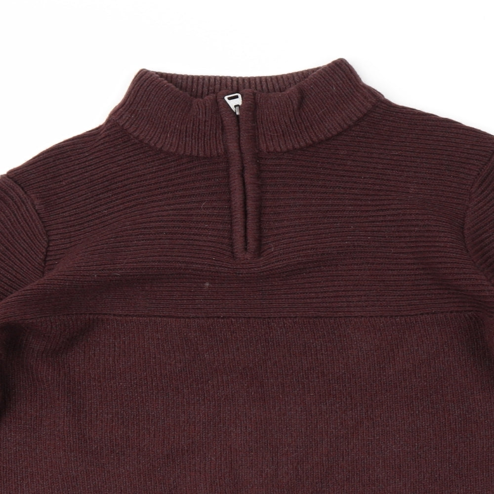 Fabric 8 Mens Brown   Henley Jumper Size M