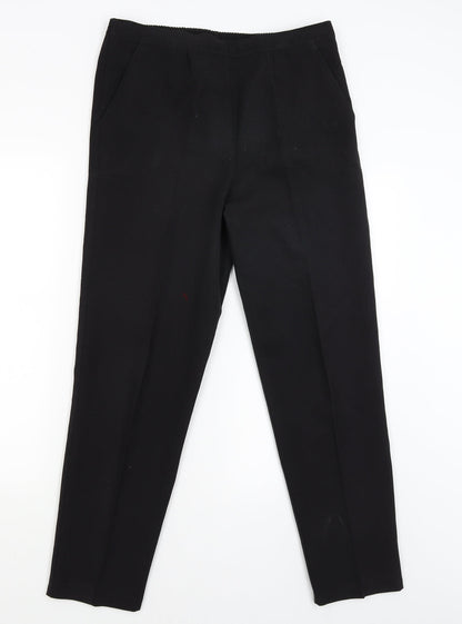 Womens UK Size 14 Preworn Regular Fit  Black Trousers