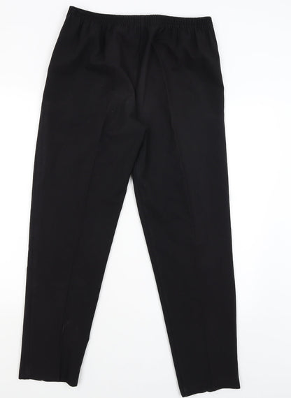 Womens UK Size 14 Preworn Regular Fit  Black Trousers